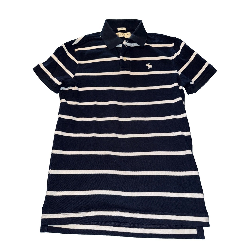 ABERCROMBIE & FITCH Muscle Fit striped polo shirt M
